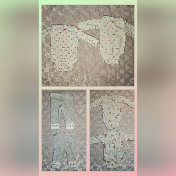 6 PC Set 3M Matching Sets Twins Baby Clothes Infant Lot $10 - Picture 1 of 5